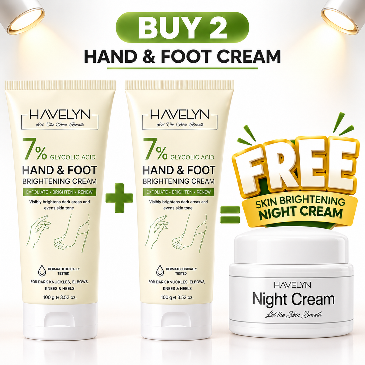 2 hand and foot cream And 1 Night cream