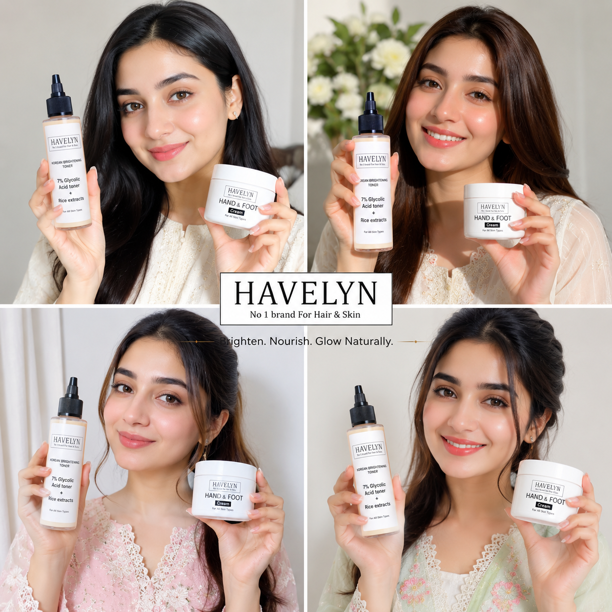 Korean Brightening Bundle (toner+hand foot cream)